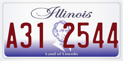 IL license plate A312544