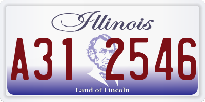 IL license plate A312546