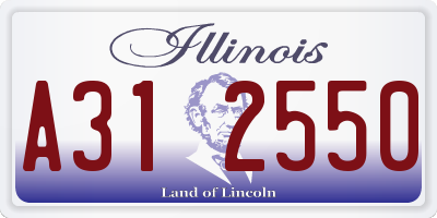 IL license plate A312550