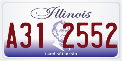 IL license plate A312552