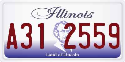 IL license plate A312559