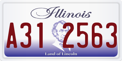 IL license plate A312563