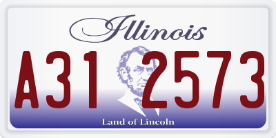 IL license plate A312573