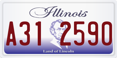 IL license plate A312590