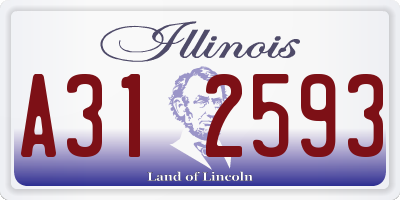 IL license plate A312593