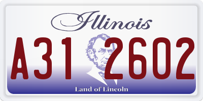 IL license plate A312602