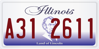 IL license plate A312611