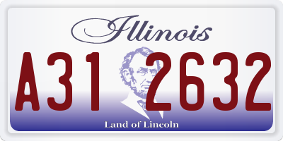IL license plate A312632