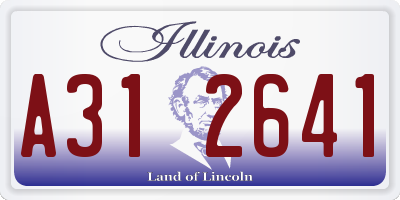 IL license plate A312641