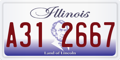 IL license plate A312667