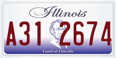 IL license plate A312674