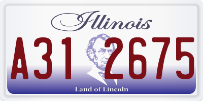 IL license plate A312675