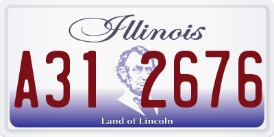 IL license plate A312676
