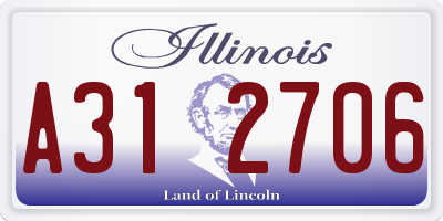 IL license plate A312706
