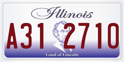 IL license plate A312710