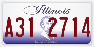 IL license plate A312714
