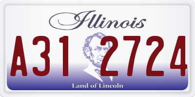IL license plate A312724