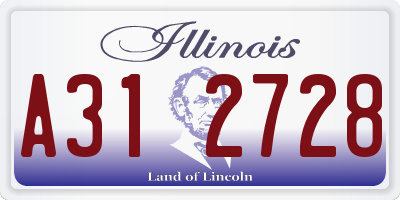 IL license plate A312728