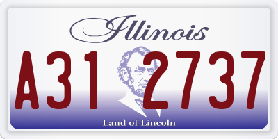 IL license plate A312737