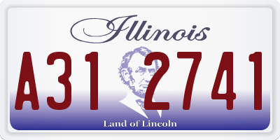 IL license plate A312741