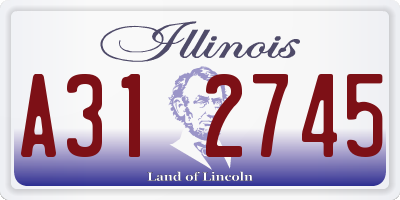 IL license plate A312745