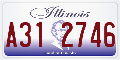 IL license plate A312746