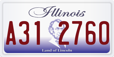 IL license plate A312760