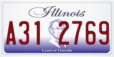 IL license plate A312769