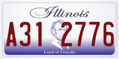 IL license plate A312776