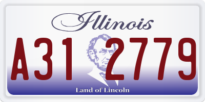 IL license plate A312779
