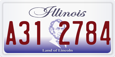 IL license plate A312784