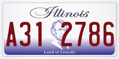 IL license plate A312786