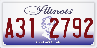 IL license plate A312792