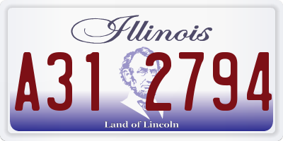 IL license plate A312794