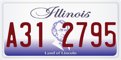 IL license plate A312795