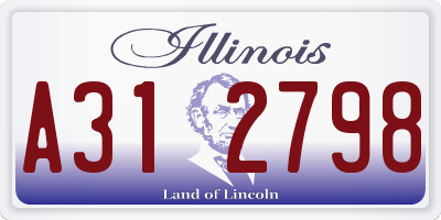 IL license plate A312798