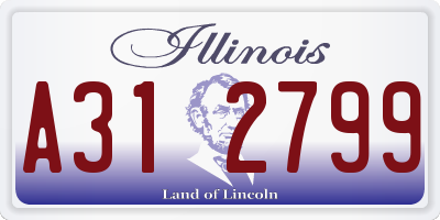 IL license plate A312799