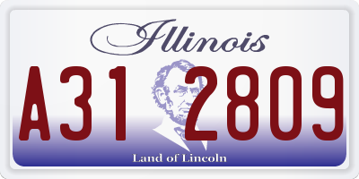 IL license plate A312809