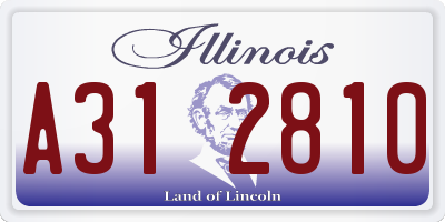IL license plate A312810