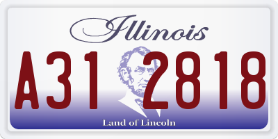 IL license plate A312818