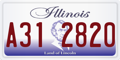 IL license plate A312820
