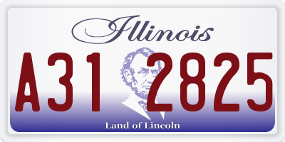 IL license plate A312825