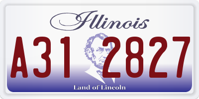 IL license plate A312827