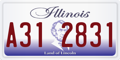IL license plate A312831