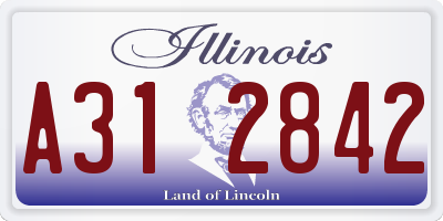 IL license plate A312842