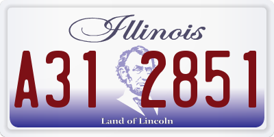IL license plate A312851