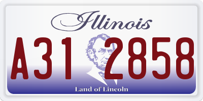 IL license plate A312858
