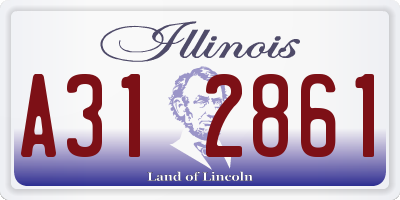 IL license plate A312861