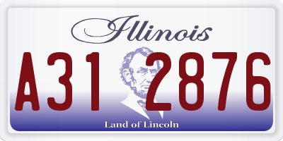 IL license plate A312876