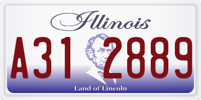 IL license plate A312889
